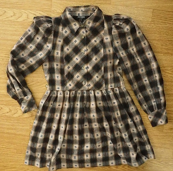 Disturbia Emily Cotton Check Mini Shirt Dress 38