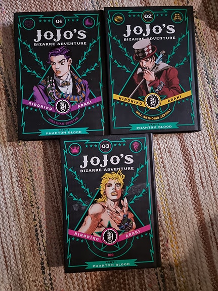 Jojo's Bizarre Adventure Phantom Blood vol 1, 2 ja 3 manga