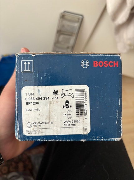 BMW jarrupalat Bosch BP1206