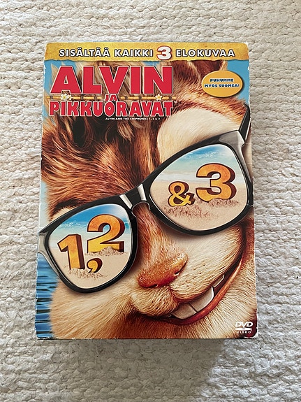 Alvin ja pikkuoravat 1–3 DVD boksi