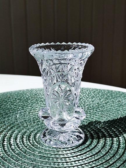 Vintage Hofbauer Byrdes -kristallimaljakko - Länsi-Saksa, 10 cm.