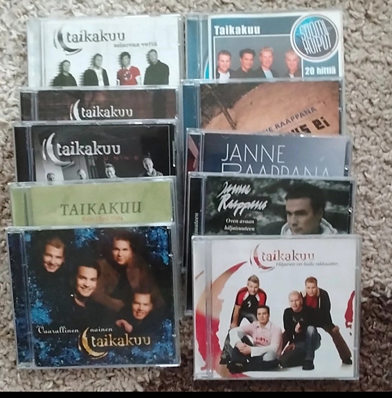 7kpl Taikukuun levyä ja 3kpl Janne Raappana soolo levyä