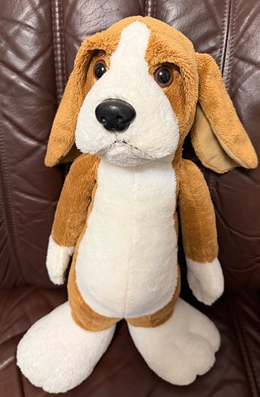 Pehmolelu koira (Basset hound), n. 40 cm – Erittäin hyvä kunto!