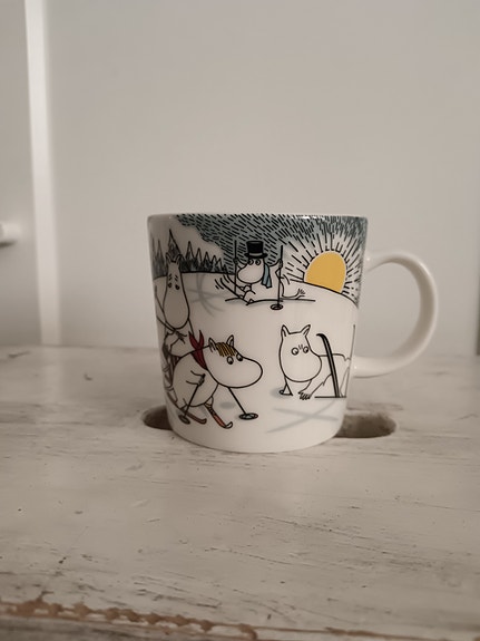 muumimuki, hiihtäen kera herra virkkunen
