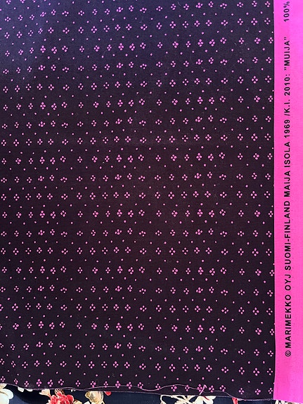 Marimekko Muija kangas lila-musta
