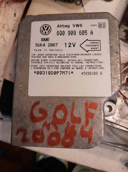 vw golf mk4 airbagsetti