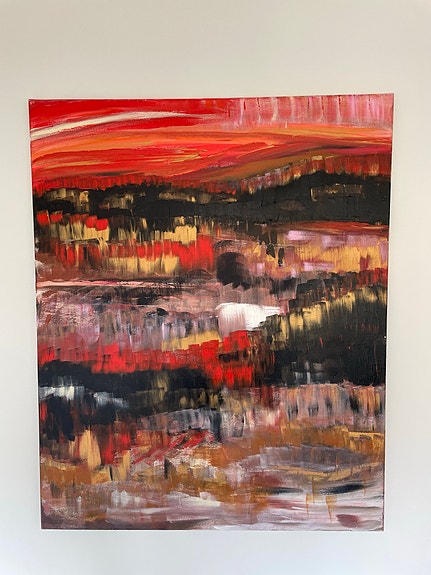 Abstrakti maalaus 80 x 100