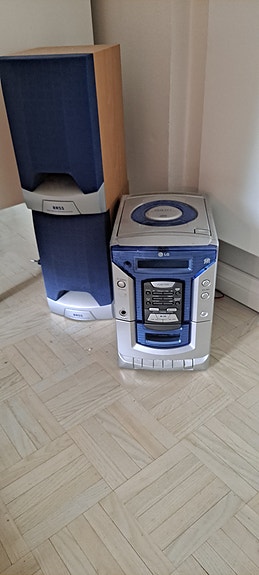 LG stereosoitin CD/radio/kasetti sininen