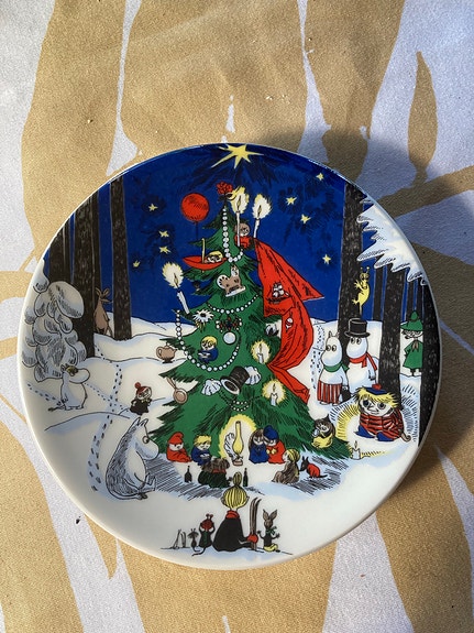 Muumi seinälautanen joulu