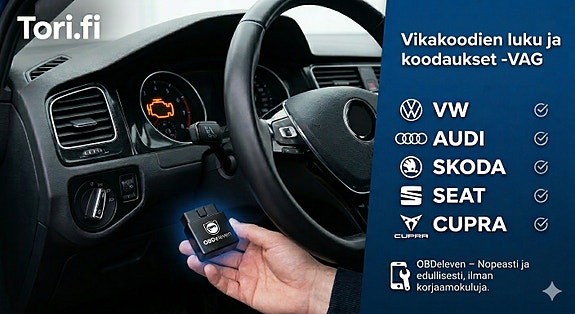 Vikakoodien luku ja koodaukset VAG (VW, Audi, Skoda, Seat, Cupra)
