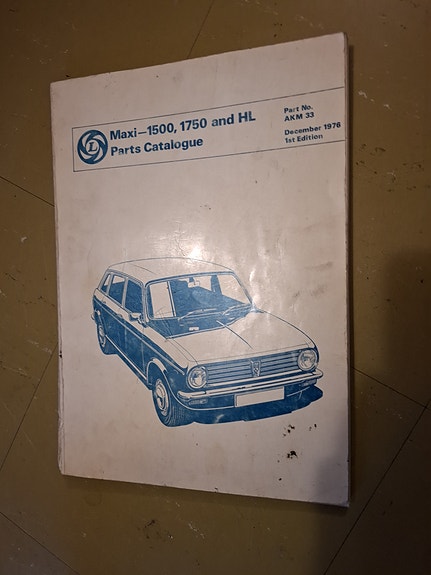 Austin Maxi varaosakirja