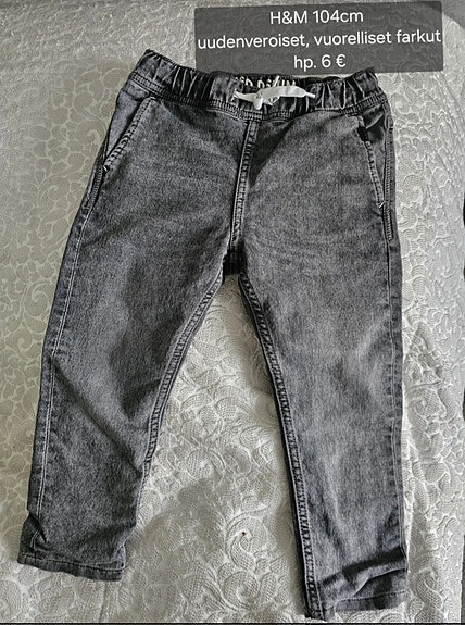 H&M 104cm vuorelliset farkut, uudenveroinen