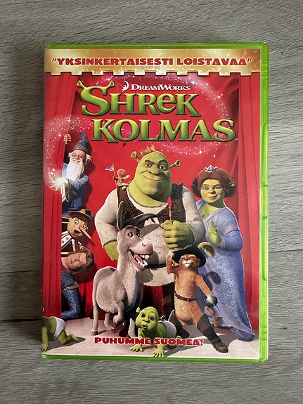 Shrek kolmas DVD elokuva