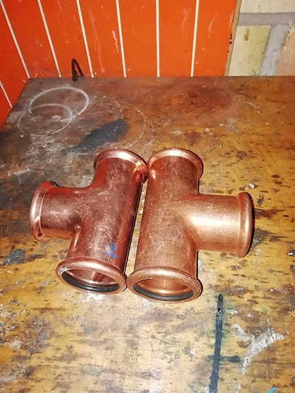 42mm puriste T-haara kupari
