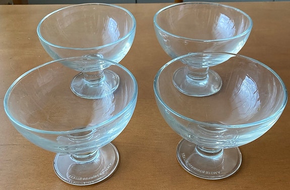 Iittala Verna -jälkiruokakulhot, kirkas, 4 kpl
