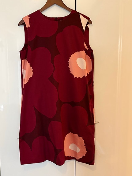 Marimekko mekko L punainen puuvilla