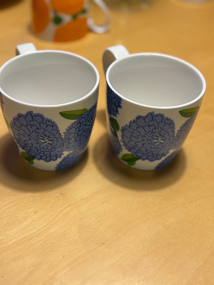 Marimekko Primavera muki sininen kukkakuvio