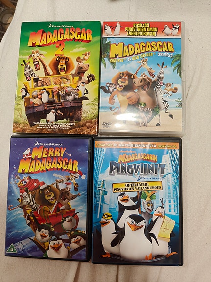 Madagascarin lasten elokuvat DVD