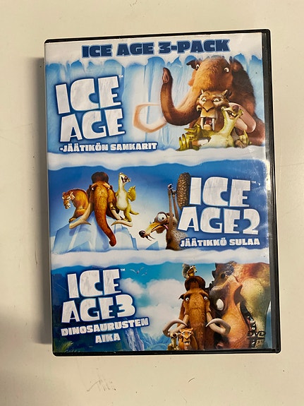 Ice Age 1–3 elokuvasarja DVD-suomijulkaisu