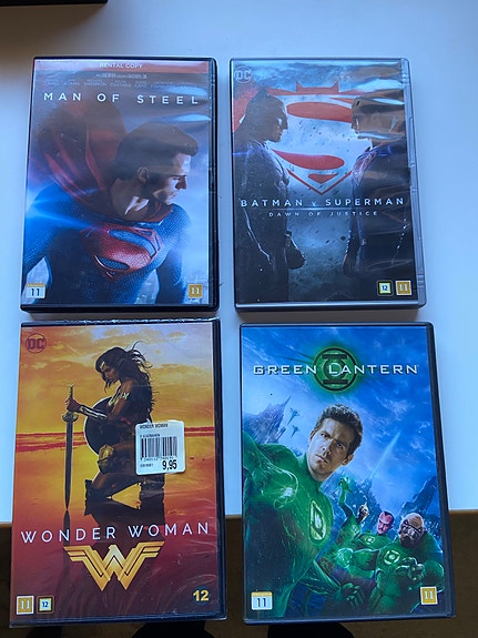 DC Comics elokuvat DVD Man of Steel Batman v Superman Wonder Woman Green Lantern