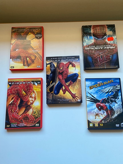 Spider-Man elokuvat DVD-paketti 5 kpl