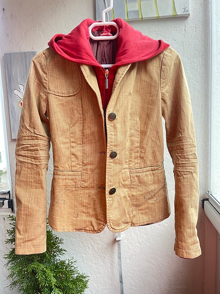 Hupullinen farkkutakki XS