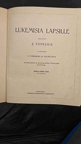 Lukemisia lapsille Z.Topelius v. 1906 painos