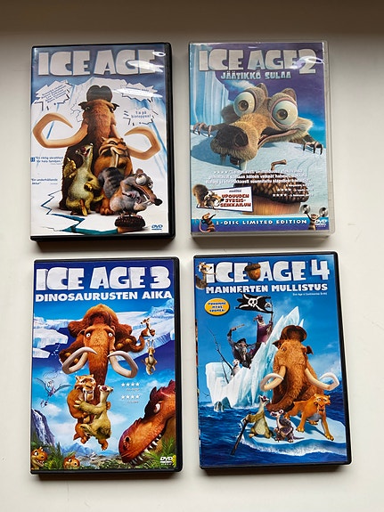 Ice Age 1–4 DVD-elokuvat