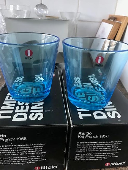 Iittalan Kartio Juomalasit Kaj Franck.