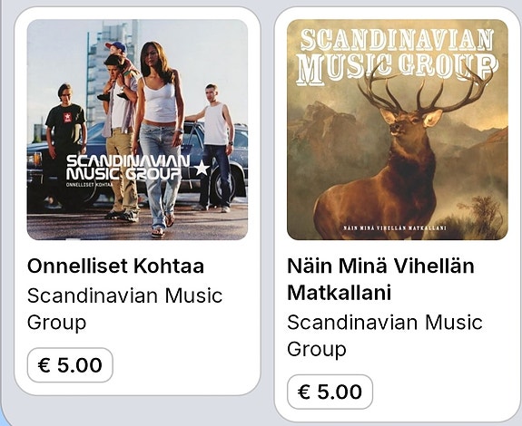 Scandinavian Music Group CD-levyt