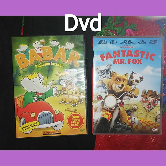 2 dvd ELOKUVAA lapsille