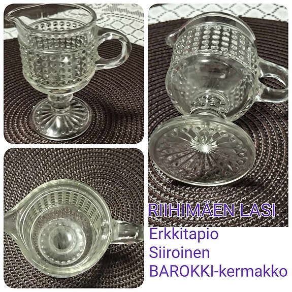 RIIHIMÄEN LASI, ERKKITAPIO SIIROINEN, BAROKKi-kermakko