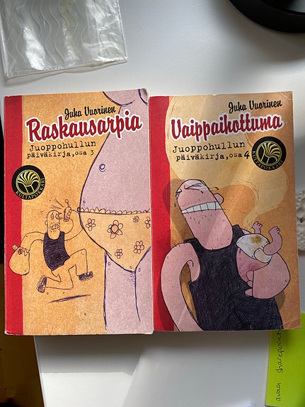 Juoppohullun päiväkirja -kirjat Raskausarpia & Vaippaihottuma
