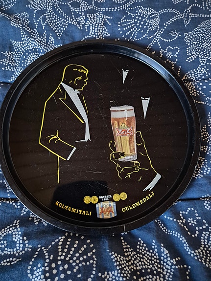 Aura olut tarjotin 1960 luku