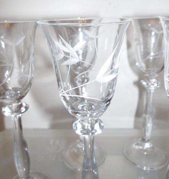 Vintage jalallinen lasi Neman glassworks ?