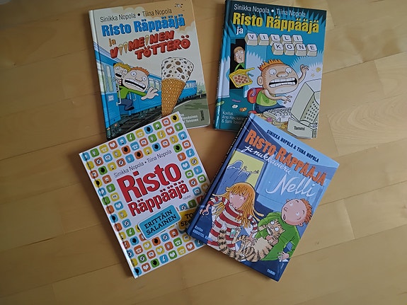 Risto Räppääjä -kirjat 4 kpl, Nopola