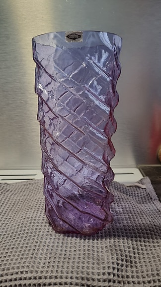 Nuutajärvi violetti Kierre maljakko neodyymi