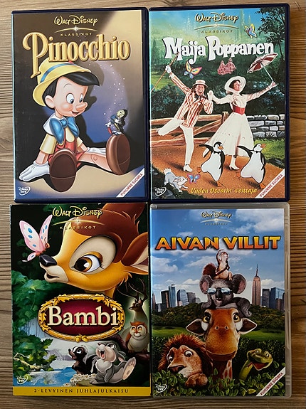 4 x Walt Disney klassikot DVD