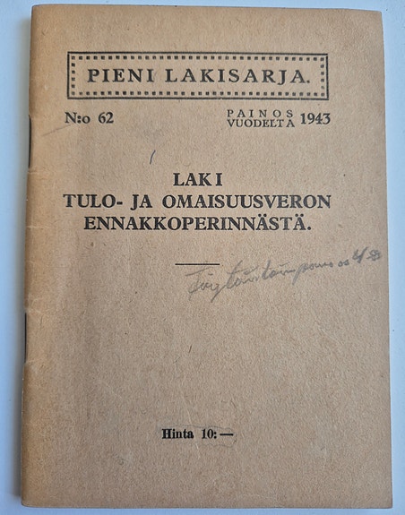 Pieni lakisarja opas v. 1943