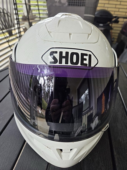 Shoei multitec moottoripyöräkypärä valkoinen