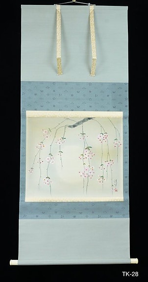 Absolute auction - Japanese Hanging Scroll “Weeping Cherry Blossoms” by Seik