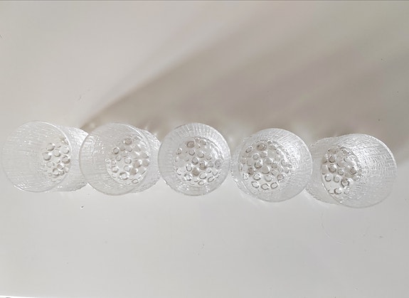 Vintage Iittala Ultima Thule snapsilasit – Tapio Wirkkala (1968) 5kpl