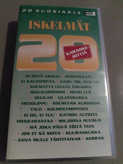 Iskelmät 20 karaoke-videokasetti