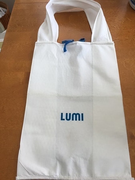 LUMI-laukun suojapussi/dustbag, valkoinen, bambu kuitua