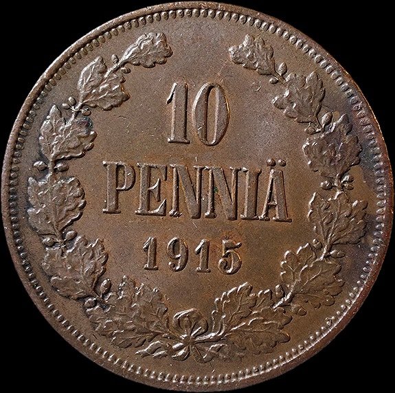 10 penniä 1915