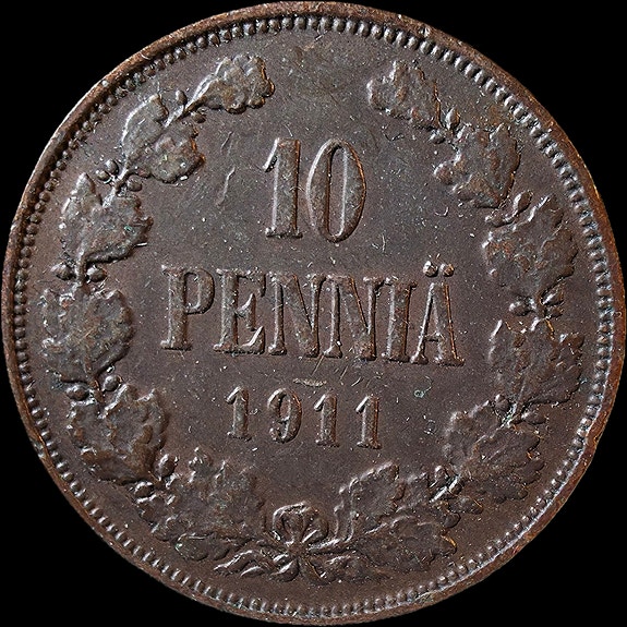 10 penniä 1911