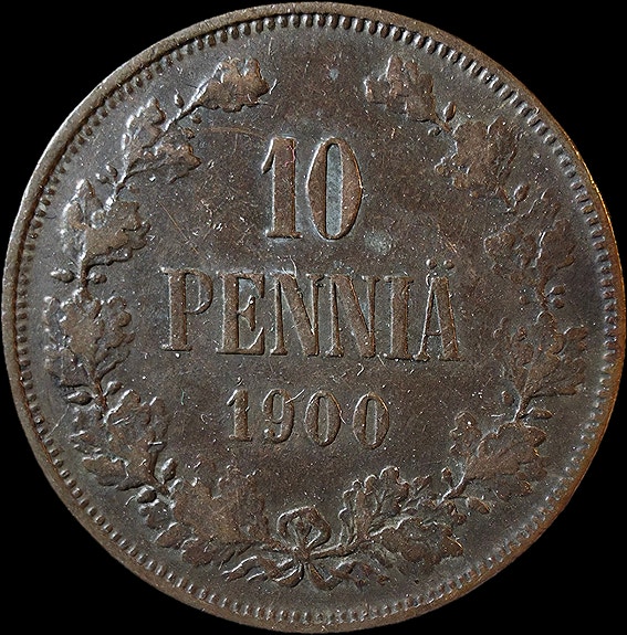 10 penniä 1900