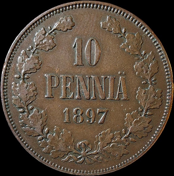 10 penniä 1897
