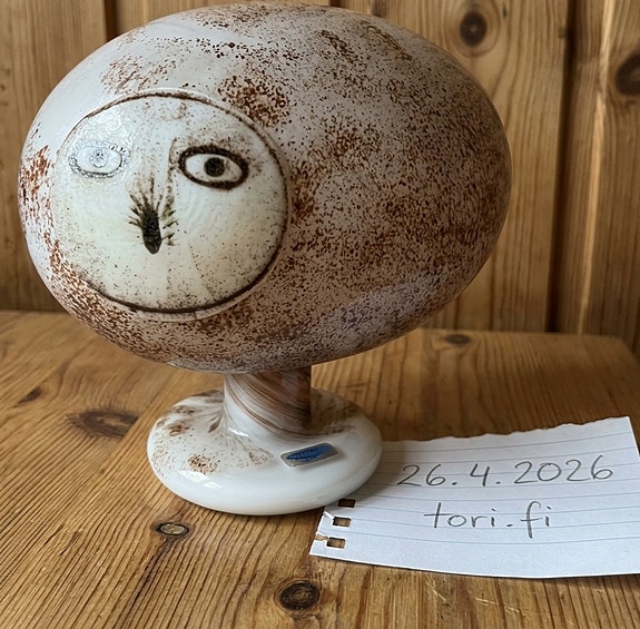 Oiva Toikka Lapinpöllö / Lapland Owl Nuutajärvi, Iittala Lasi lintu Design