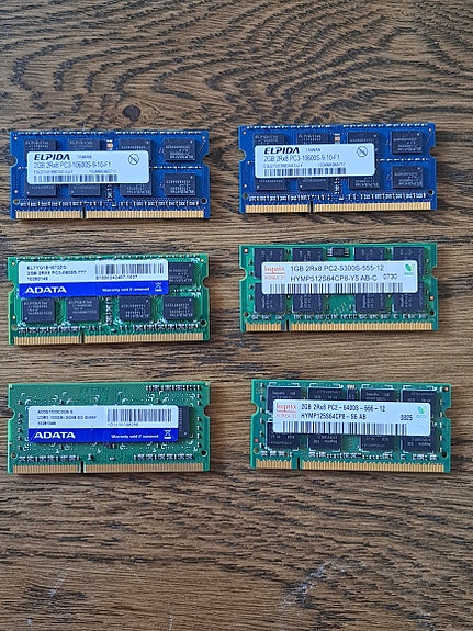DDR2 ja DDR3 Sodimm muisteja kannettavalle